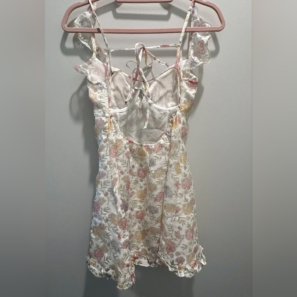 For Love and Lemons Rosie Dress Floral Spring Boho Coquette Girly Frilly Size M - Picture 13 of 16